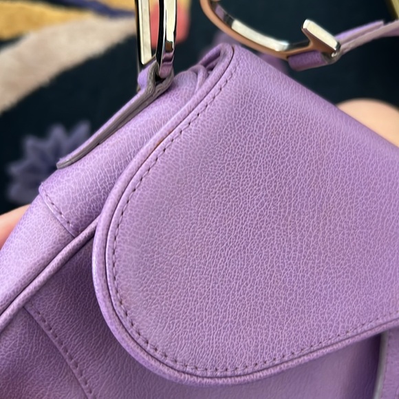 Vintage Christian Dior Purple Saddle bag - Picture 11 of 12